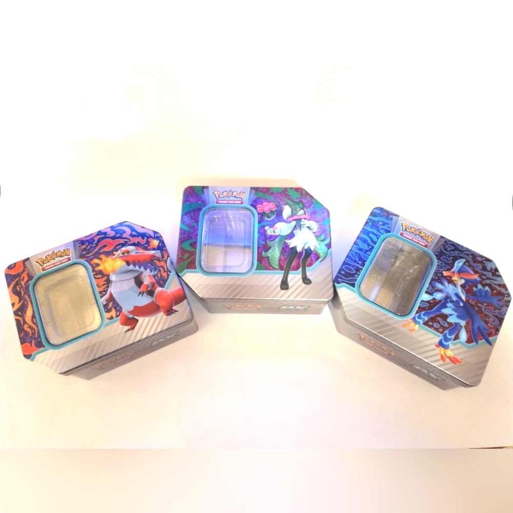 Pokemon TCG Paldea Partners Quaquaval, Skeledirge & Meowscarada EMPTY Tin Lot 3